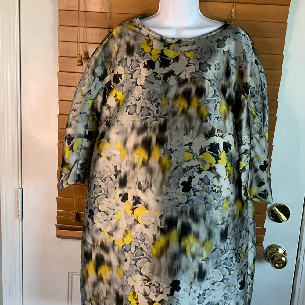 Gugliel Minotti made in Italy floral and blurred pattern sheath size 46